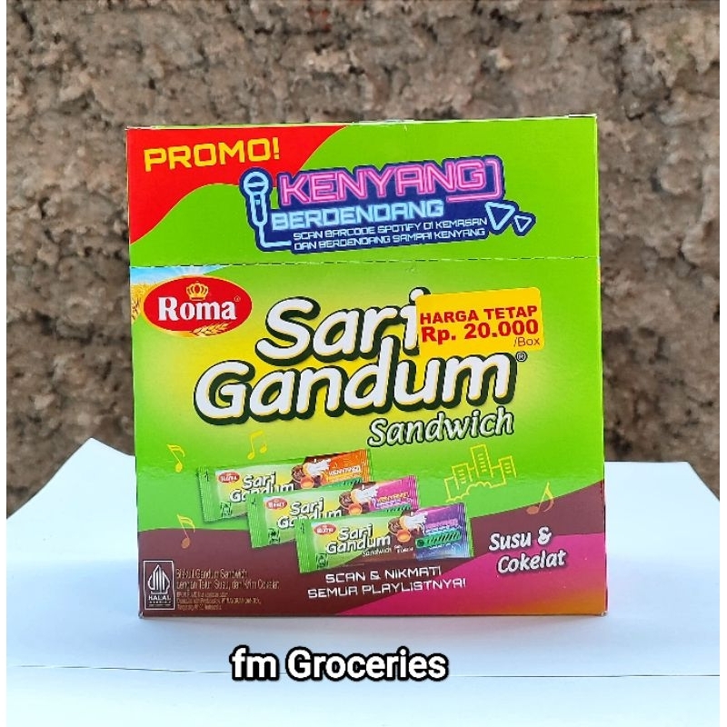 

Roma sari gandum sandwich coklat isi 12 Sachet