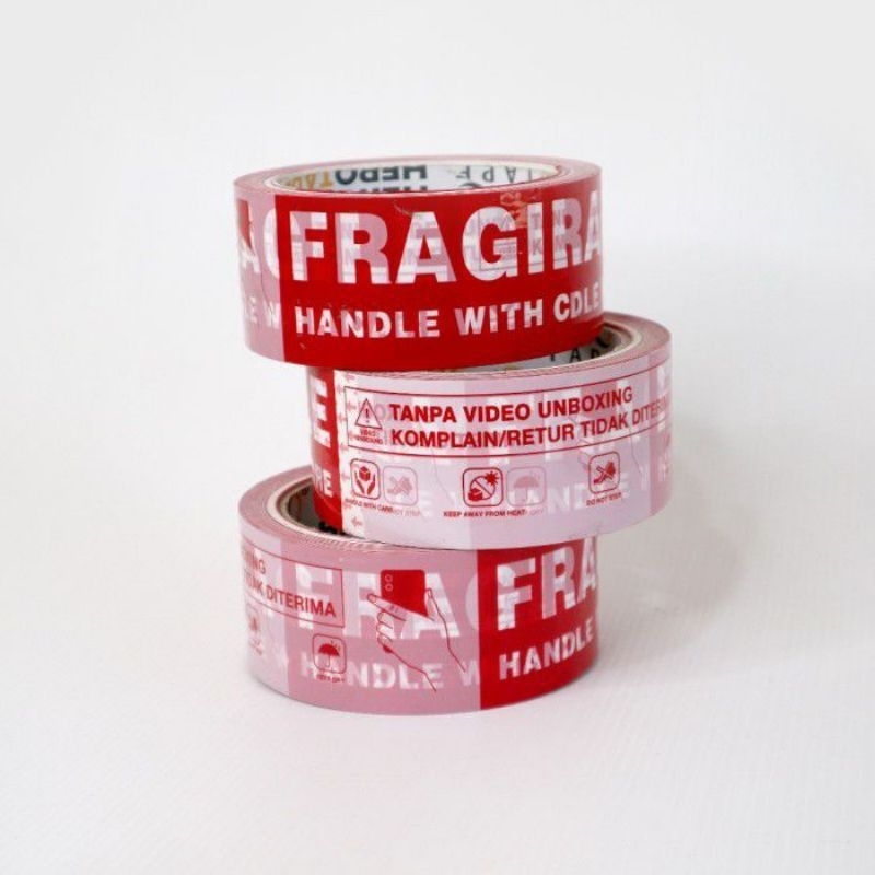 

Lakban FRAGILE UNBOXING (HERO TAPE 45 mm x 90 Yard )