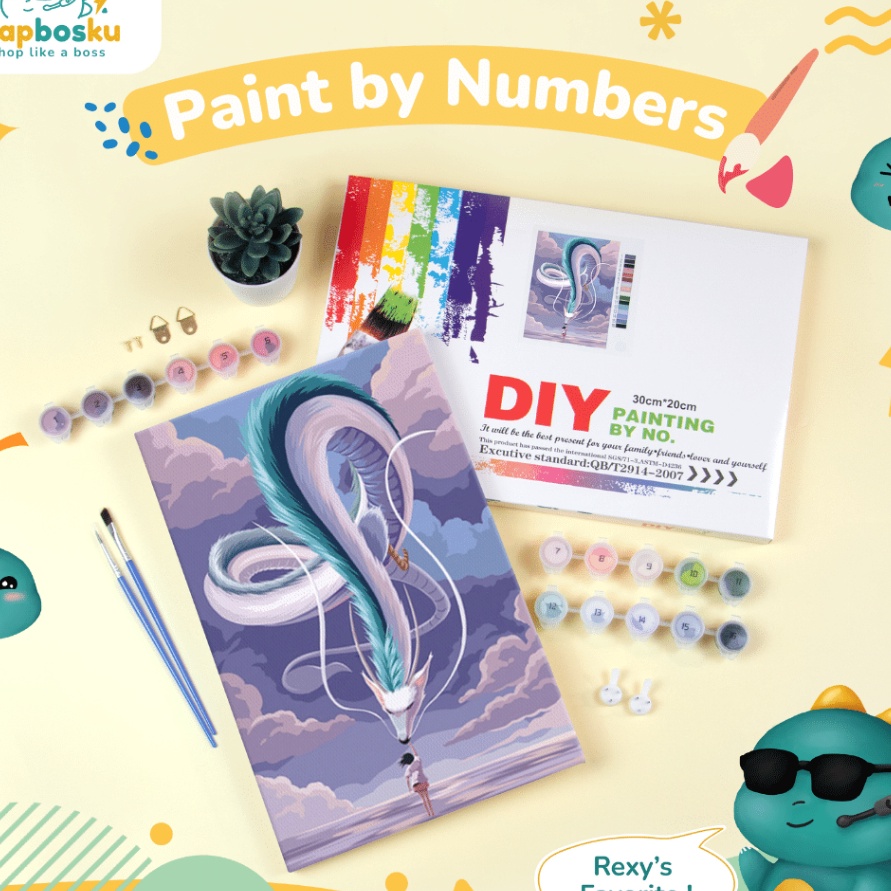 

LUAR BIASA PAINT BY NUMBER 2x3 CM AESTHETIC KANVAS LUKIS ANIME LANDSCAPE PAINTING KIT
