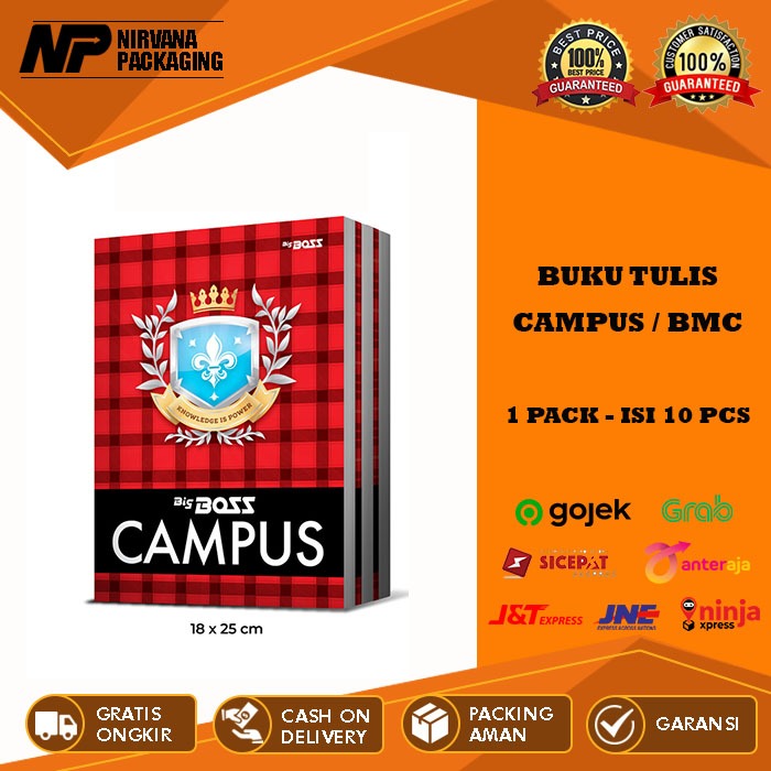 

BUKU TULIS CAMPUS BMCAMPUS BMC BOXY 36 50 LEMBAR 1 PACK ISI 10 BUKU