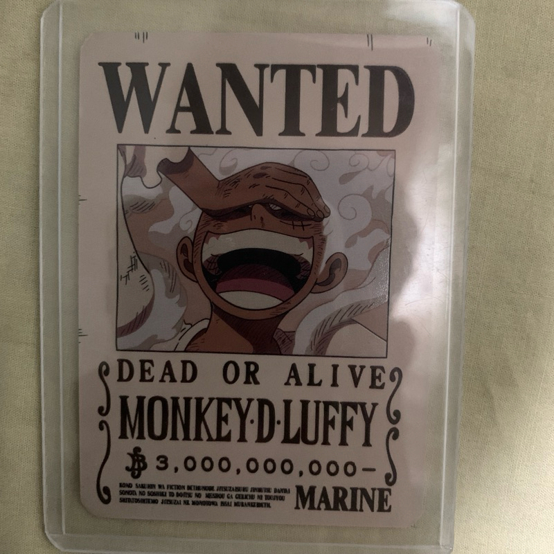 kartu bounty luffy one piece x chatime