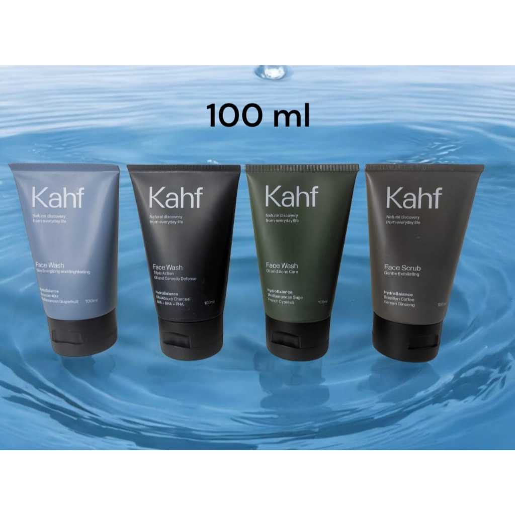 Kahf Face Wash / Face Scrub 100ml - Sabun wajah pria
