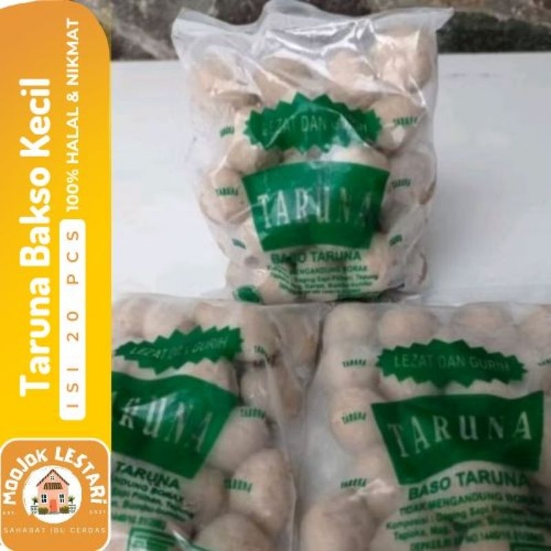 

Baso bakso kecil TARUNA Premium ISI 20 butir daging sapi Kombinasi enak kenyal murah