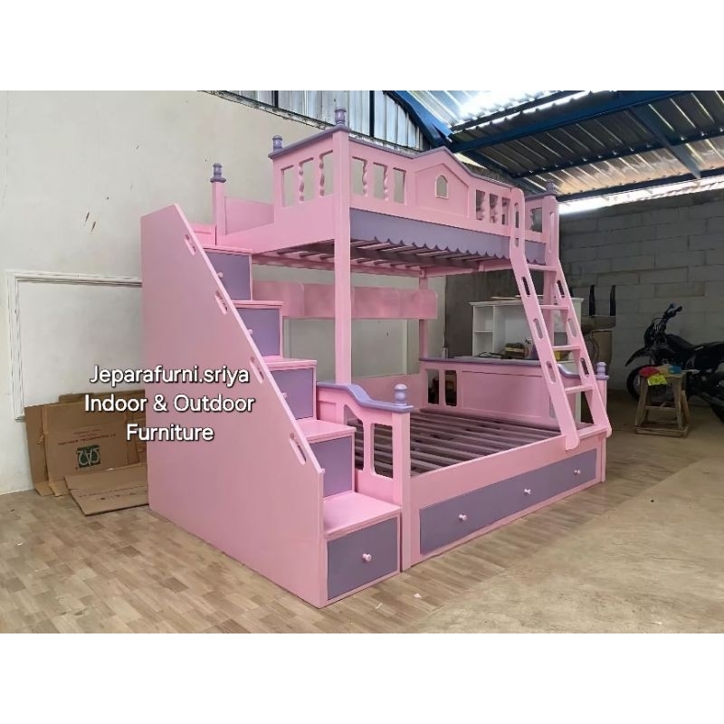 Dipan Tingkat Kayu Jati Jepara l Tempat Tidur Tingkat Jati Jepara