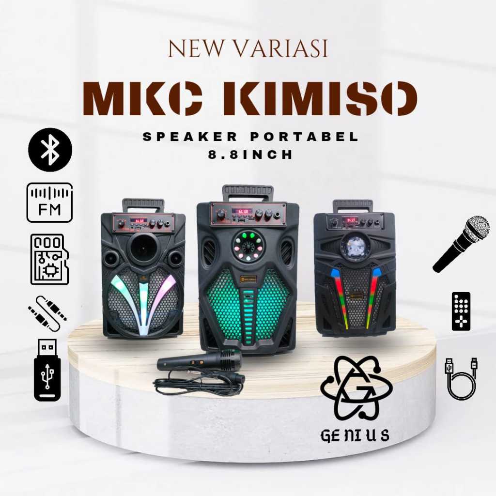 GENIUS Speaker MKC KIMISO New Series 8.8 Inch Portable Speaker