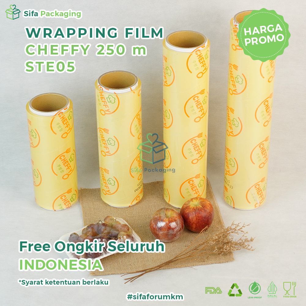 Wrapping Film Cheffy Plastik Pembungkus Makanan Plastik Wrapping Makanan Sayuran Buah Food Wrapping