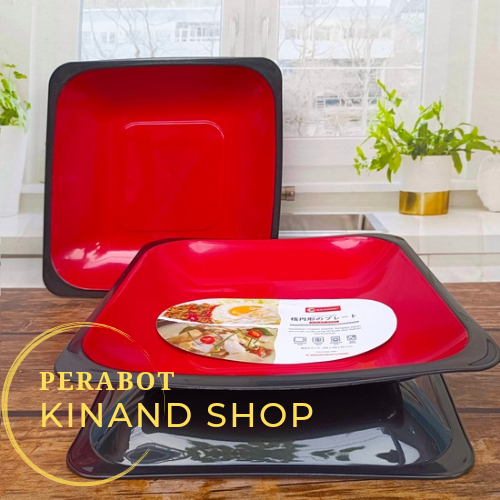 PIRING MIE GACOAN PIRING RAMEN KOTAK CEKUNG 9 INCH PIRING KOTAK JUMBO TEBAL