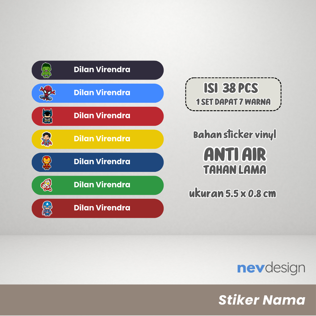 

Stiker Nama Alat Tulis Sekolah - Pensil Pulpen Penggaris - Karakter Minimalis - Custom Anti Air Waterproof - SN1-001 - Nev Design