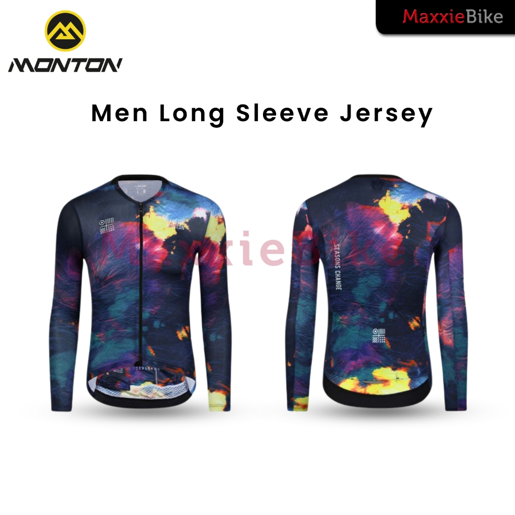Monton Baju Jersey Sepeda Pria Lengan Panjang Seasons Change Long Men Sleeve Cycling Jersey Skull Mo