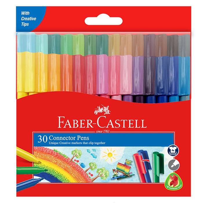 

Spidol Warna Connector Pen Faber Castell 30 Warna / Colours