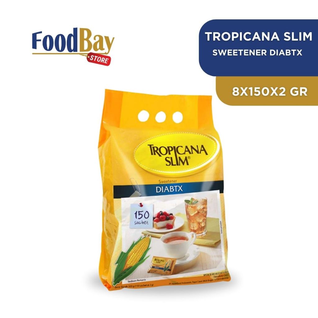 

TROPICANA SLIM DIABTX NOL Kalori Gula Diabetes - 150 sachet x @ 2 gram