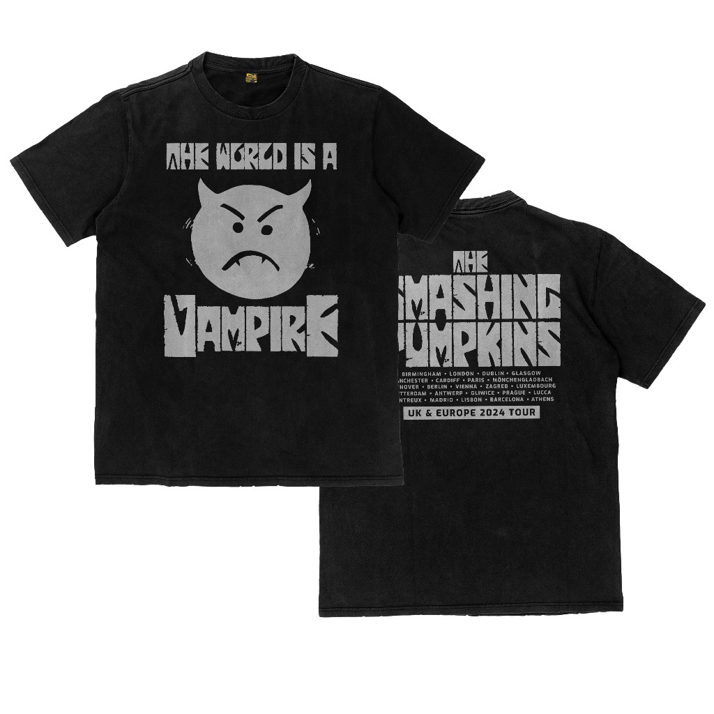 [ORI] Kaos The Smashing Pumpkins The World is a Vampire Alternative Rock Band Tebal Katun 16s Heavyw