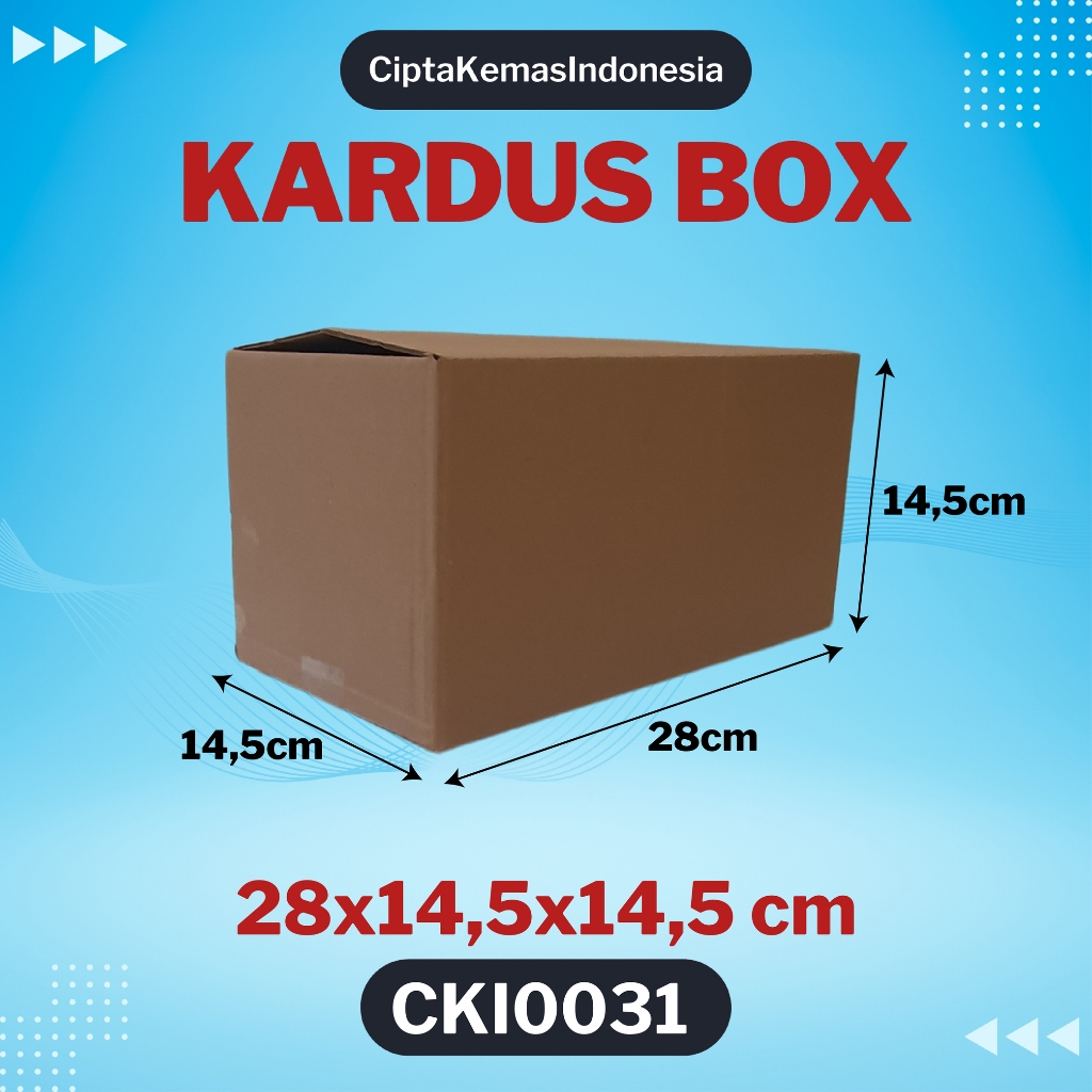 

Kardus Box Die Cut 28x20x10 cm Dus Packing Packaging Polos
