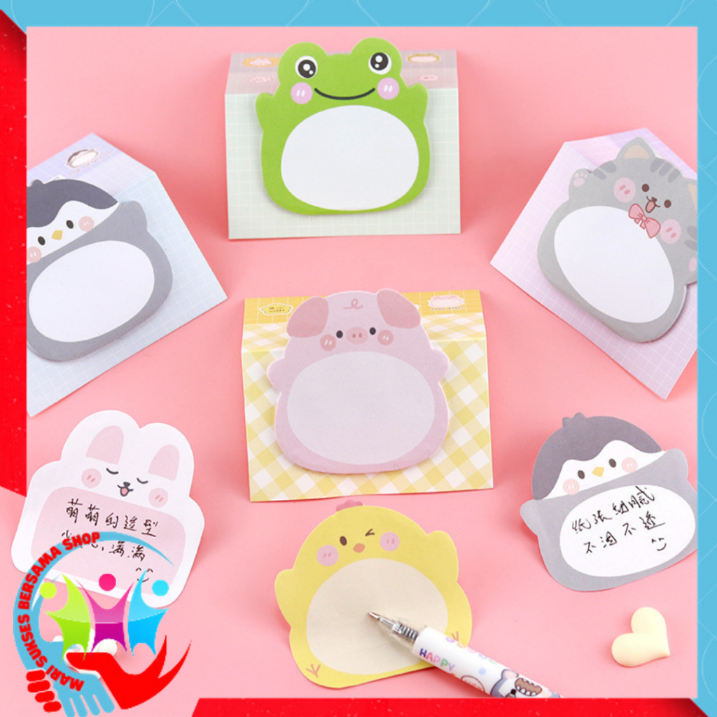 

MSBS Sticky Notes Motif Hewan Tempelan Kertas Catatan Memo Note Karakter Binatang Binatang Mini Book Karakter Animal Lucu