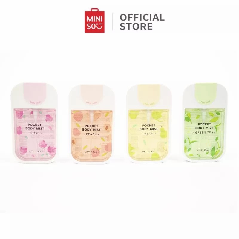 Miniso Body Mist Pocket - Green Tea/Pear/Peach