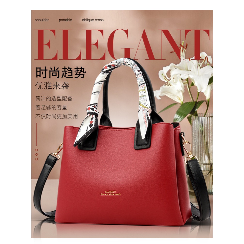 Tas Selempang Tangan Sling Bag Hand Bag Shoulder Bag Kulit Sintetis Wanita Premium Terbaru Kekinian