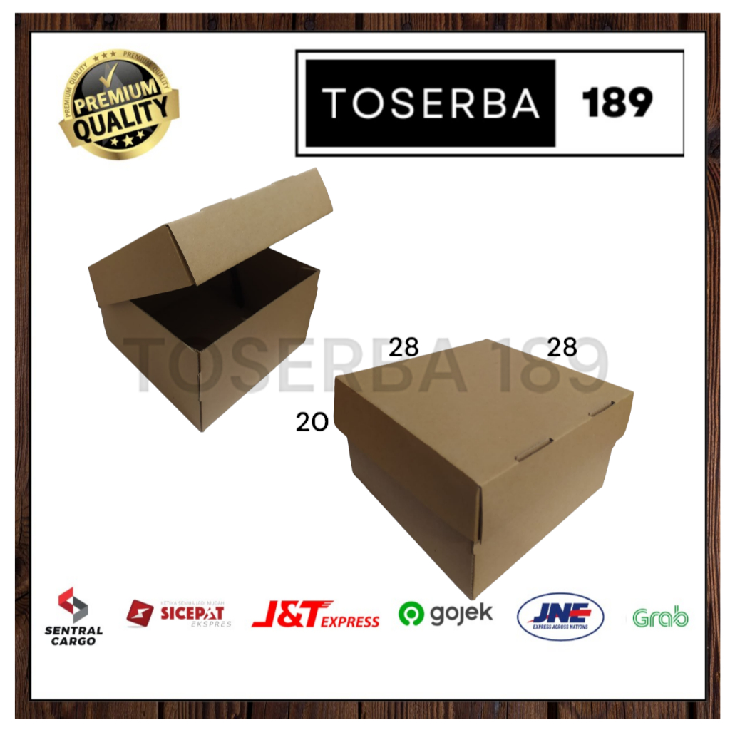 

kardus packing diecut/box pizza cake 28x28x20 cm