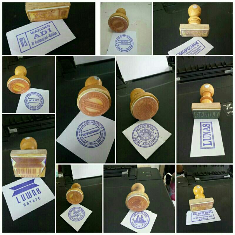 

stempel kayu costum