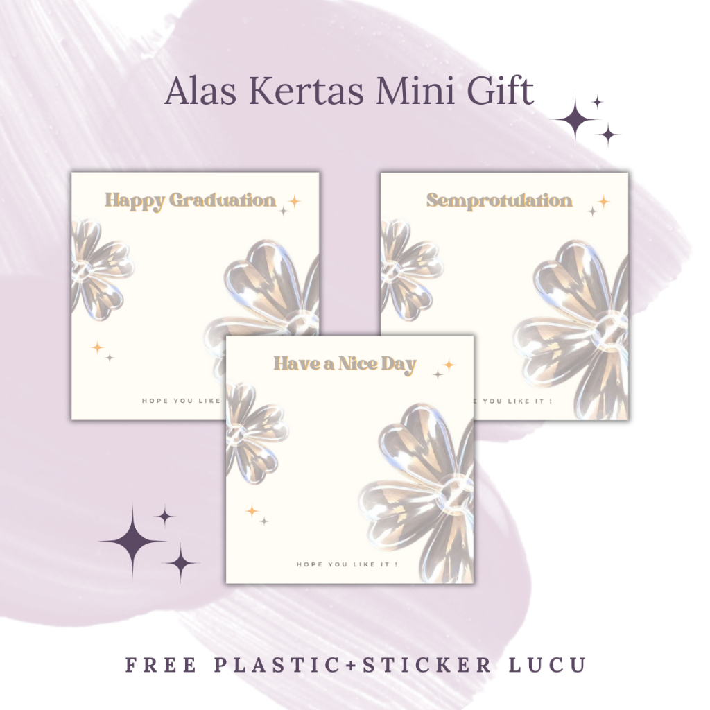 

SERI F | Alas Kertas Mini Gift - Alas kertas - Alas mini gift - Alas hampers - alas freebies