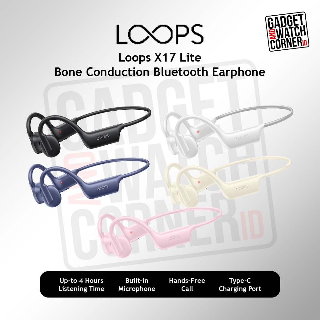 LOOPS Bone Conduction X17 Lite Bluetooth Earphone Loops X 17 Bone Conduction GARANSI RESMI TAM