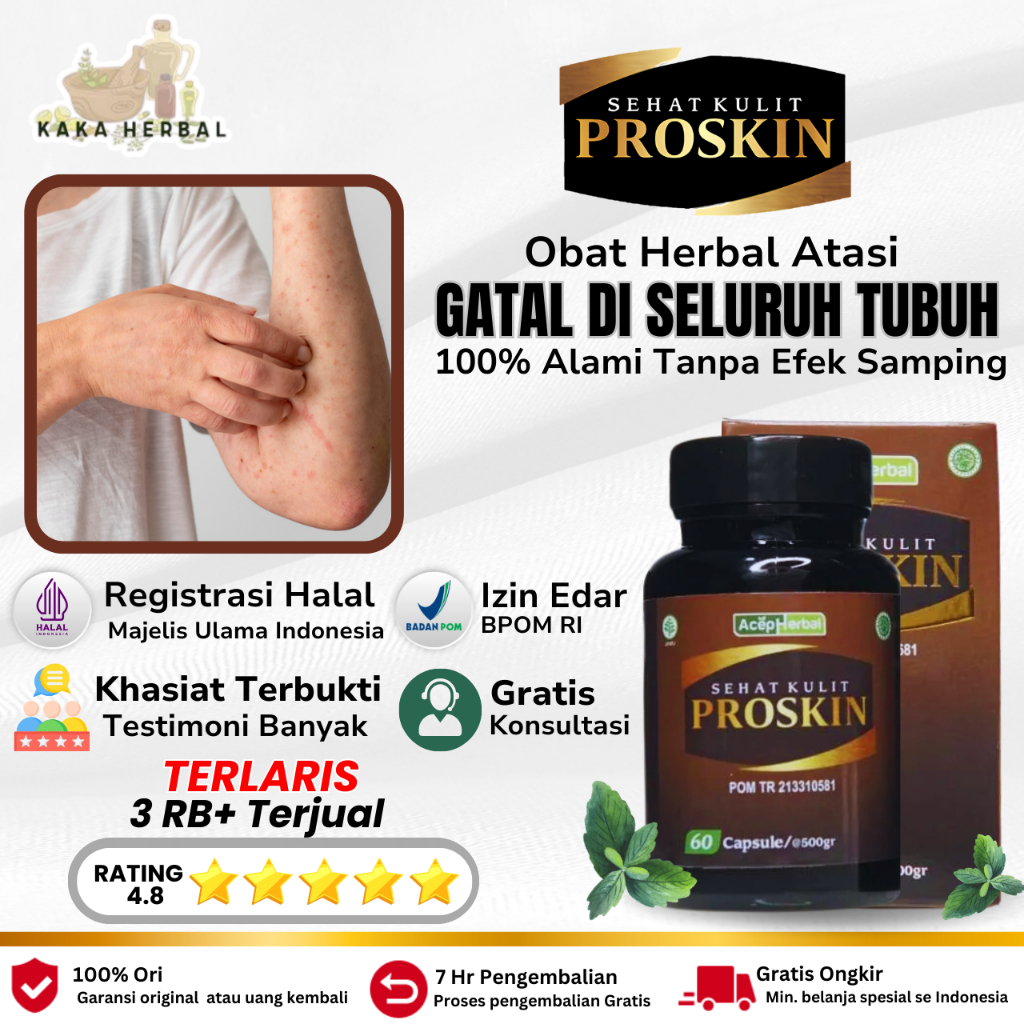 Kaka Herbal - Obat Gatal Gatal, Obat Gatal Kulit, Obat Gatal Alergi, Obat Akergi Kulit, Obat Gatal B
