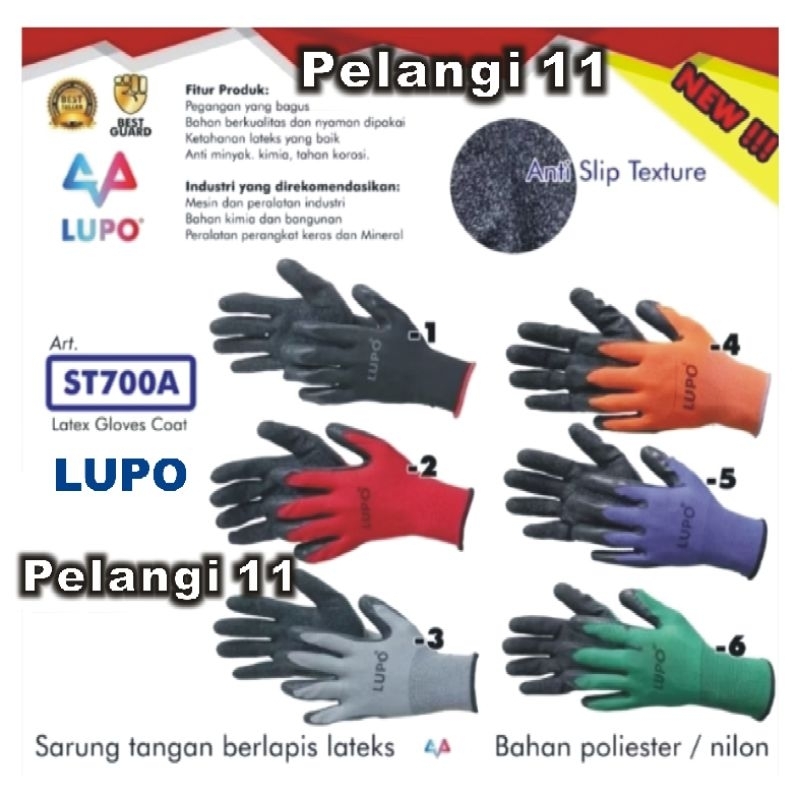 LUPO Sarung Tangan Kombinasi , Sarung Tangan Safety LUPO