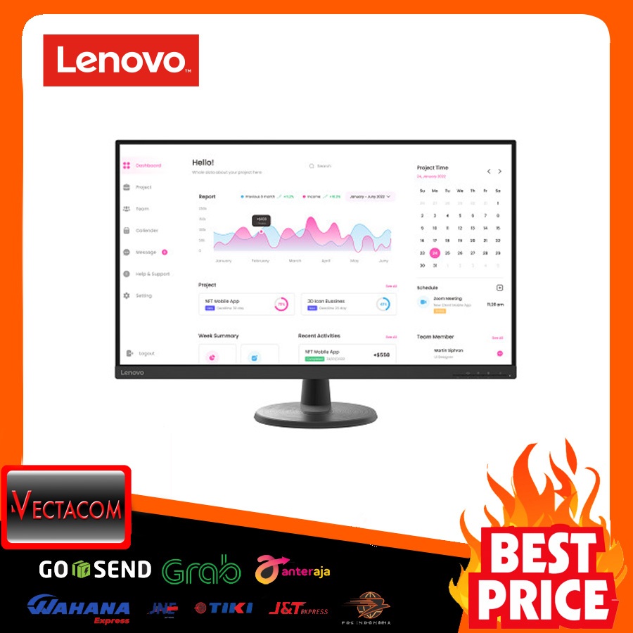 Monitor LED Lenovo D32-40 - Full HD 32" Inch