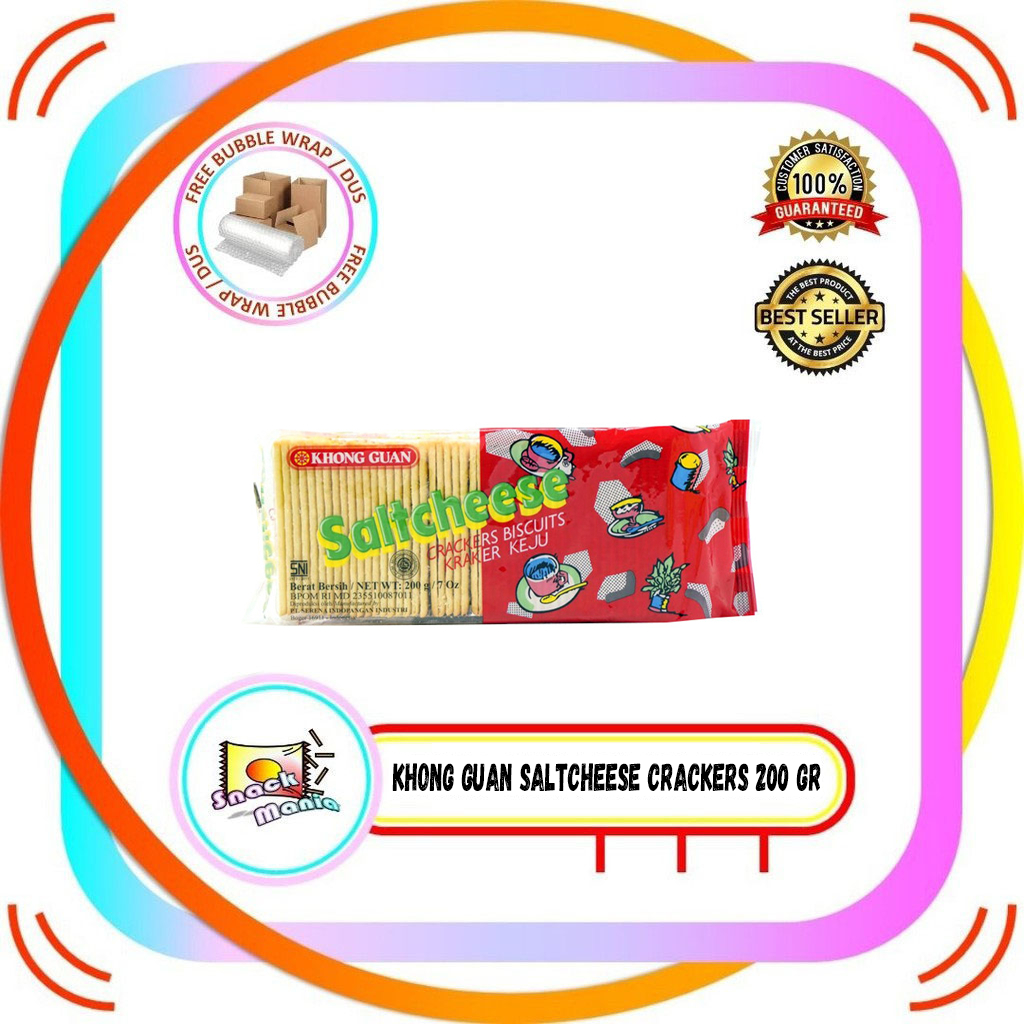 

Khong Guan Saltcheese Crackers Biscuits 200 gr Biskuit Kraker Keju