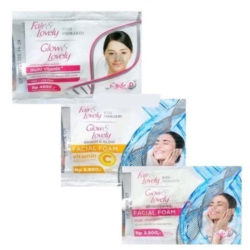 Glow and lovely sachet series || derma glow cream and face wash