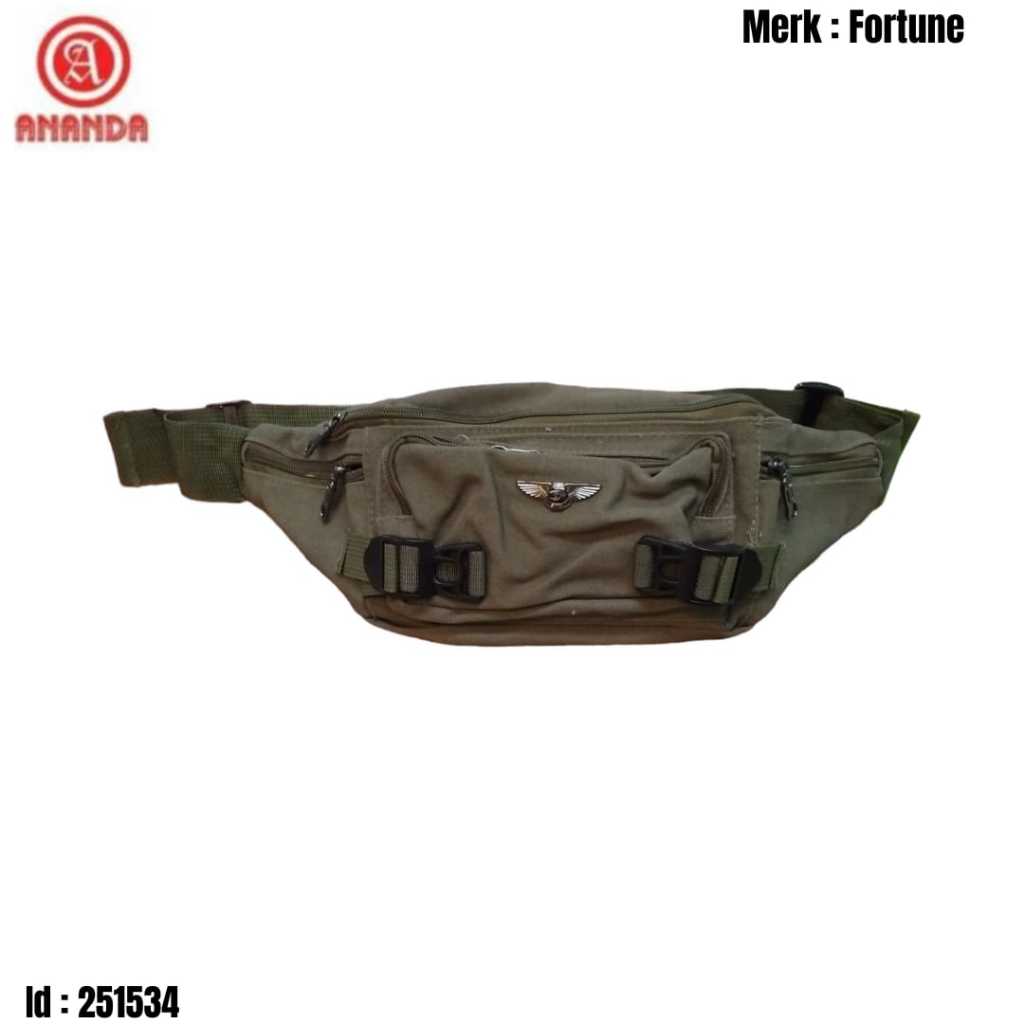 tas remaja fortune pinggang kanvas motif campur all size