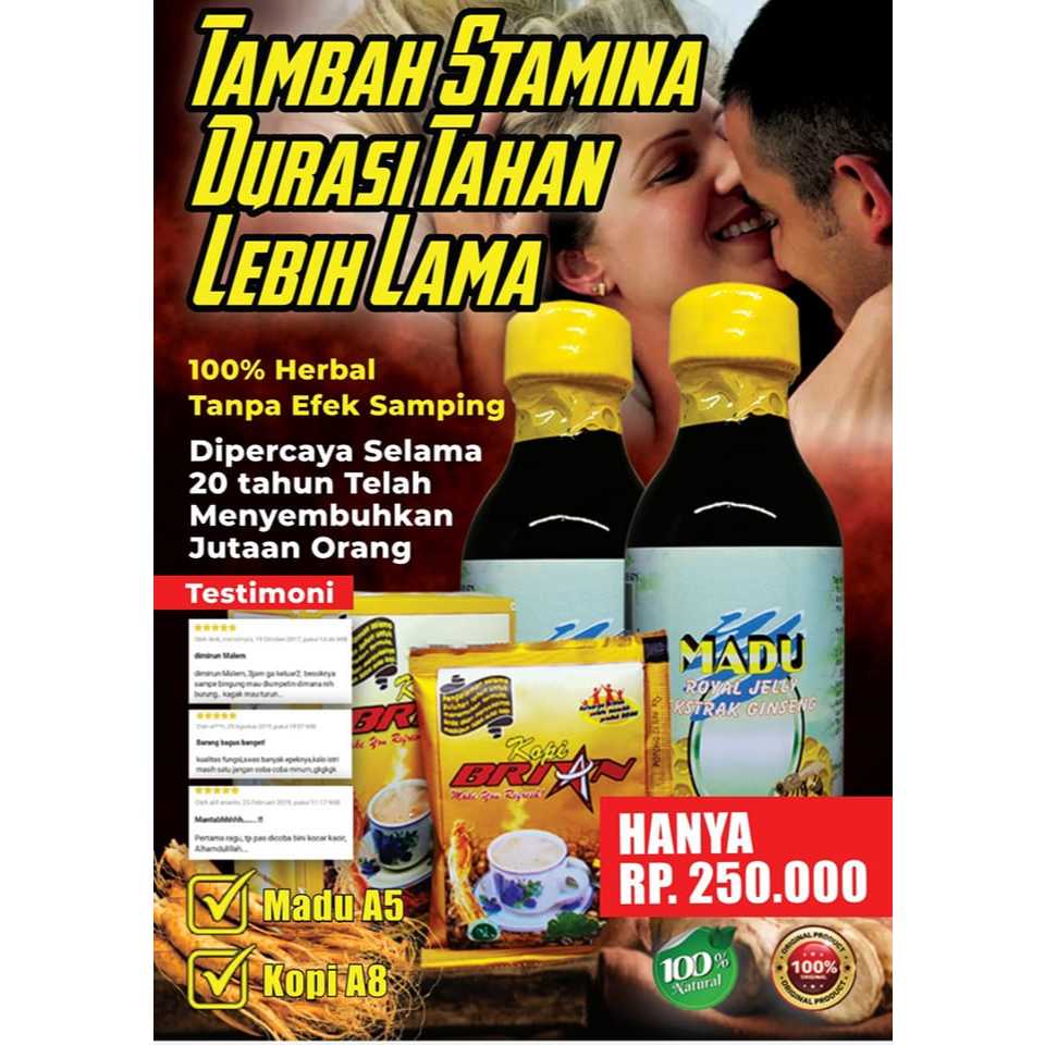 

Kopi Stamina Kombinasi Madu Ginseng