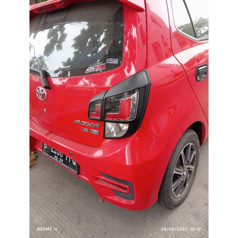 garnish belakang mobil agya 2017-2022 hitam
