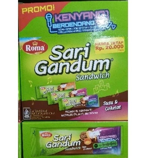 

Roma Sari Gandum Sandwich 324gr (12 bungkus @27gr) ED okt 25