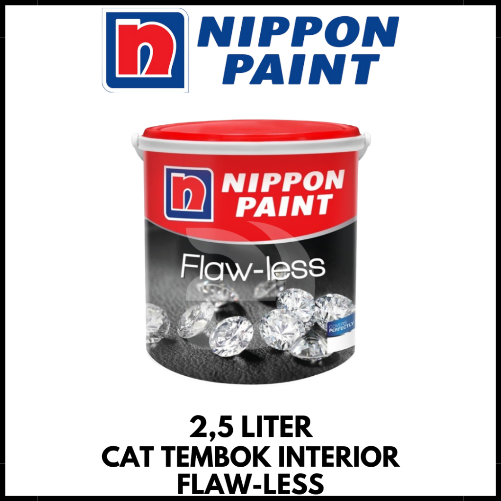 Cat Tembok Interior Nippon Flawless 1001 Brilliant White Galon 2,5Liter / Nippon Paint
