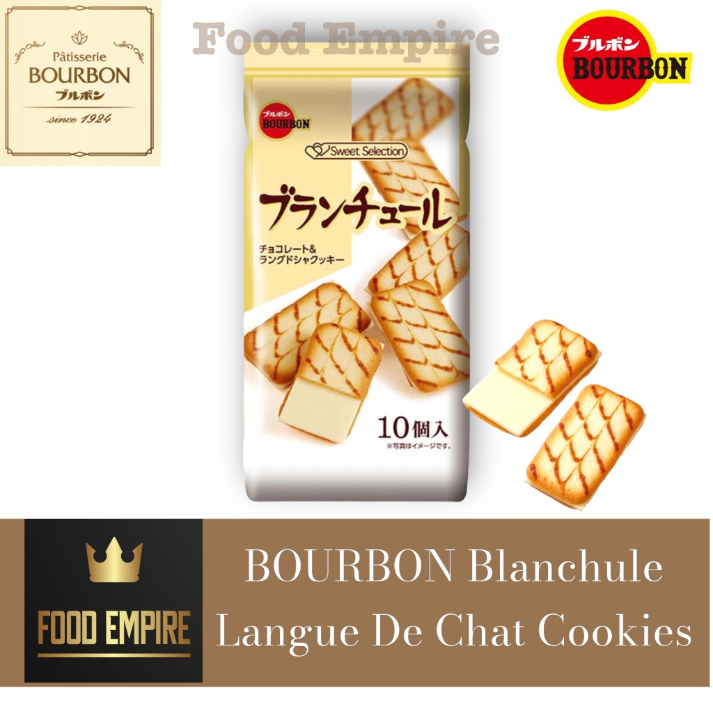 

BOURBON BLANCHULE 78 gr | White Chocolate Langue De Chat Biscuit | Biskuit Coklat Jepang