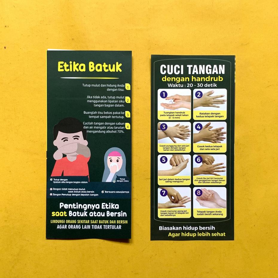 

Flyer Etika Batuk dan Bersin | Brosur Cuci Tangan Dengan Handrub | Flyer Kesehatan