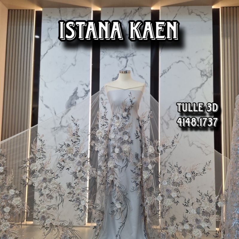 Tulle 3D | Tulle 3D Payet | Tulle 3D Sequin | Tulle 3D Flower | Tulle Payet 3D Bunga -ISTANAKAEN