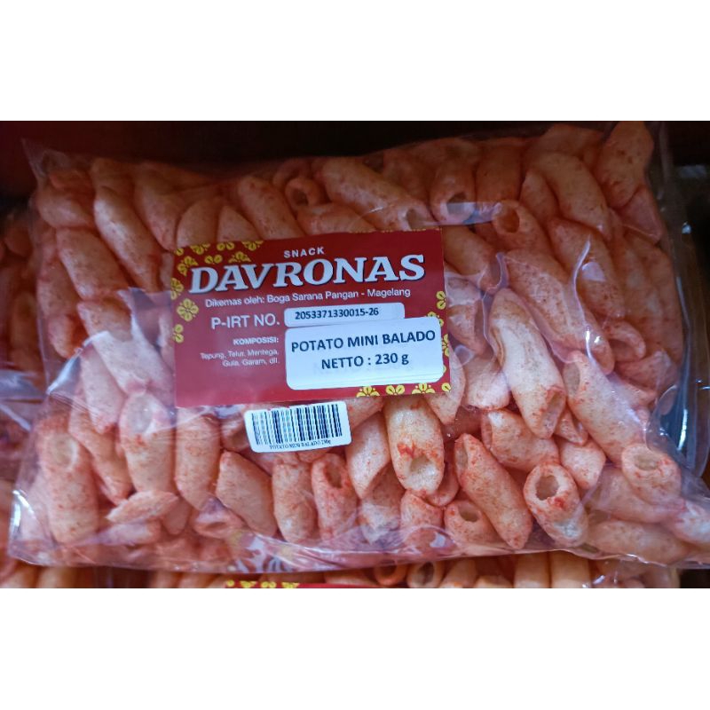 

Potato Mini Balado Davronas 230gr Camilan Oleh-oleh Khas Jogja Magelang Semarang Jateng DIY