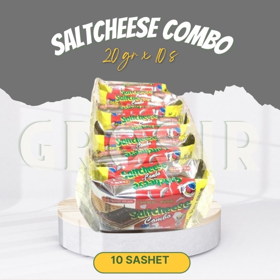 

Cemilan / Biskuit Khong Guan Saltcheese Combo 20gr x 10 Sashet / Halal