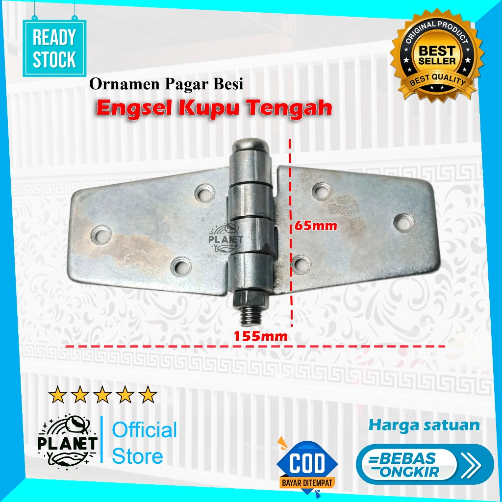 Engsel Kupu Tengah Pintu Henderson /Pagar /Gerbang/ Pintu Garasi kayu