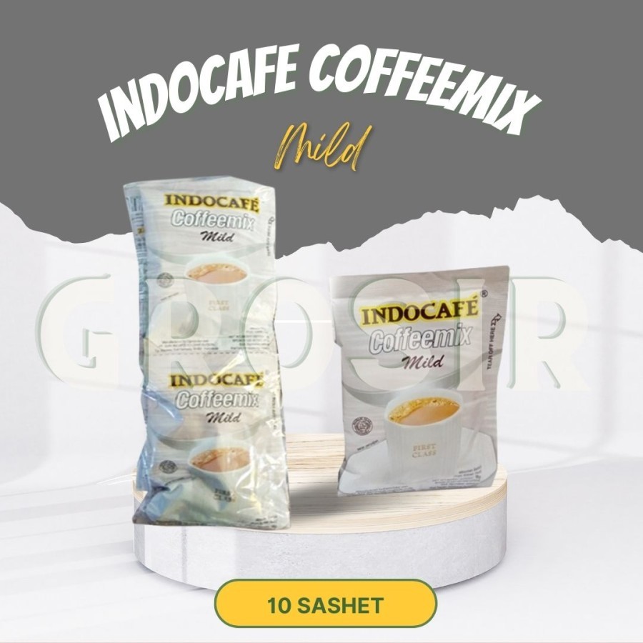 

Kopi Kemasan / Indocafe Coffeemix Mild ( 10 Sashet ) / Halal