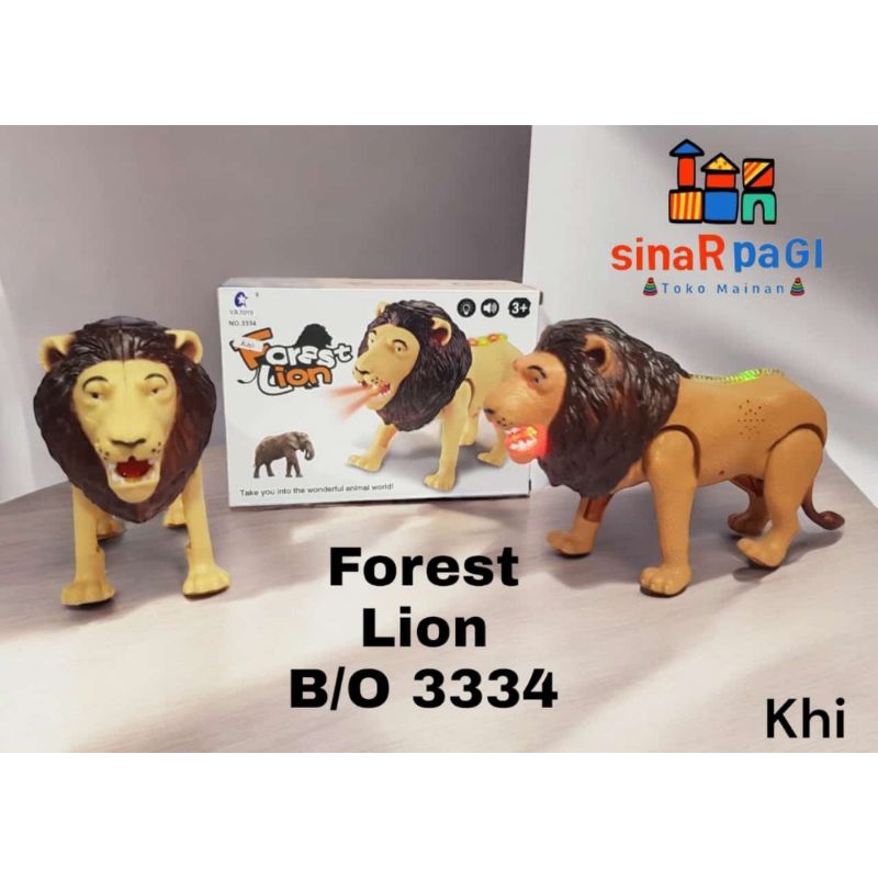Mainan anak forest lion b/o 3334