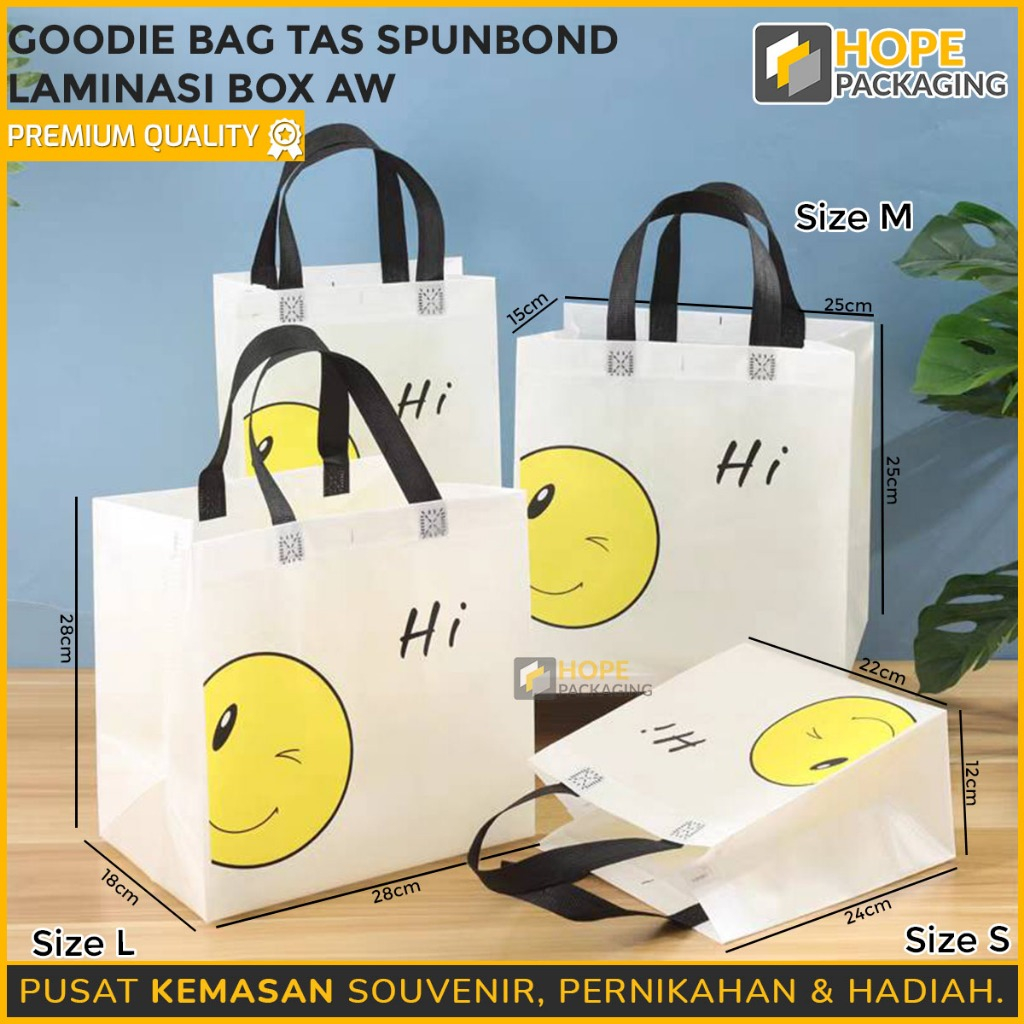 

Goodie Bag Tas spunbond laminasi box AW Size : 28x28x18 2 SISI / Tas Paper Bag Premium / Goodie Bag Kantong Hampers / Tas Belanja / Tas Kado / Gift Bag / Goodie Bag / Tas Hampers