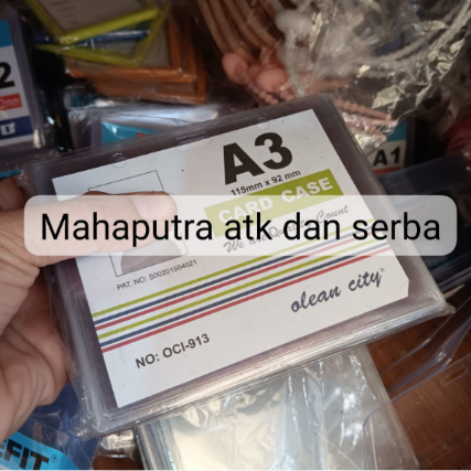 

1 pak isi 20 mika mana a3 Tempat Case ID CARD / Mika ID Card / ID Card Holder / Name Tag Mika / Glue Card
