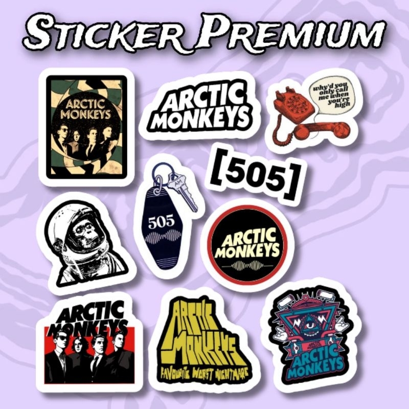 

Sticker Band Arctic Monkeys Pack isi 10 pcs vinyl waterproof