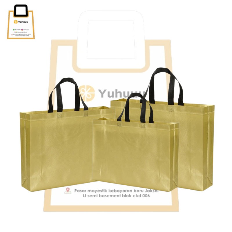 

Tas Souvenir Tas Hampers Tas Jinjing Holo Gold Polos