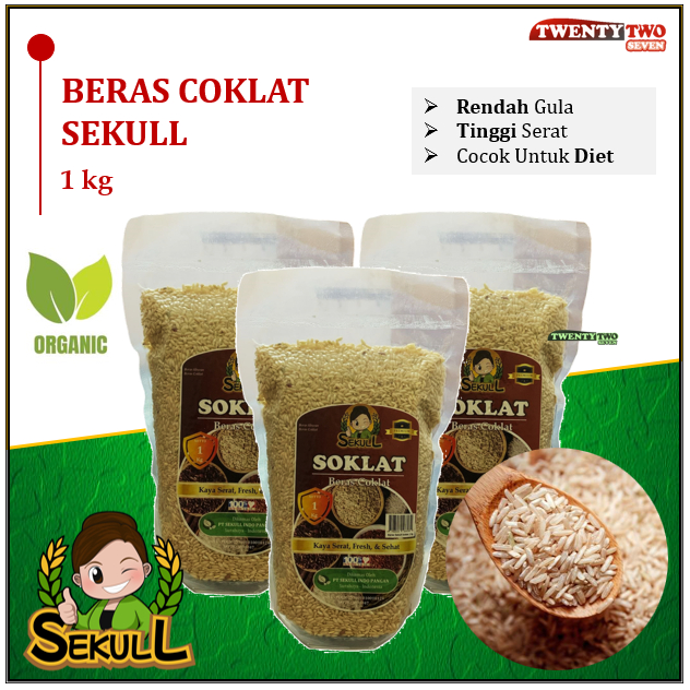 

Beras Coklat Soklat Sekull Rendah Gula Karbo Lemak Aman Diabetes Diet 1 kg