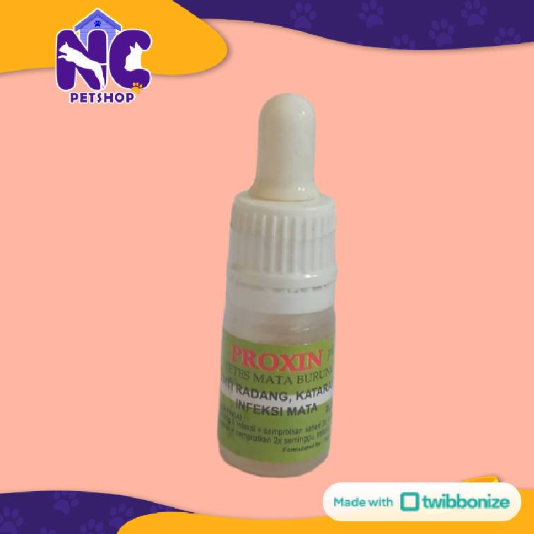 PROXIN PLUS DROP 10ML - Obat Tetes mata burung anti radang, katarak, infeksi mata