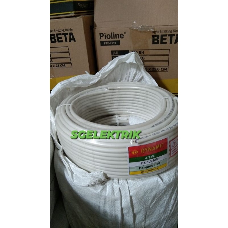 kabel tunggal 2x1,5 dinamic