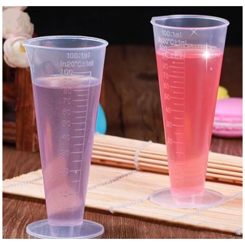 Z3 - Gelas Ukur Plastik 100 Ml / Gelas Takar 100 ml 100cc Transparan